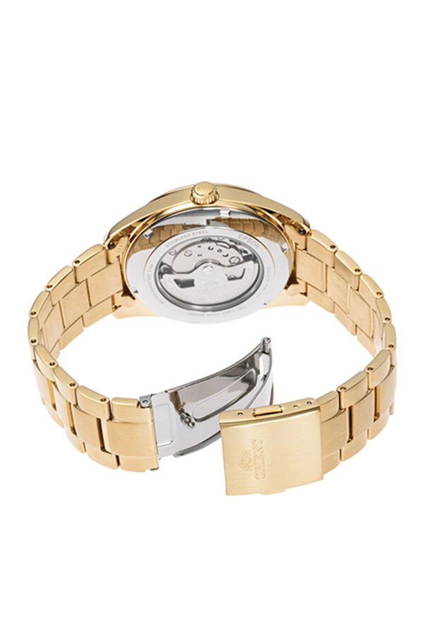 Orient RA-AR0007S30B Otomatik Open Heart Çelik Altın Rengi Safir Cam 41 mm Erkek Kol Saati