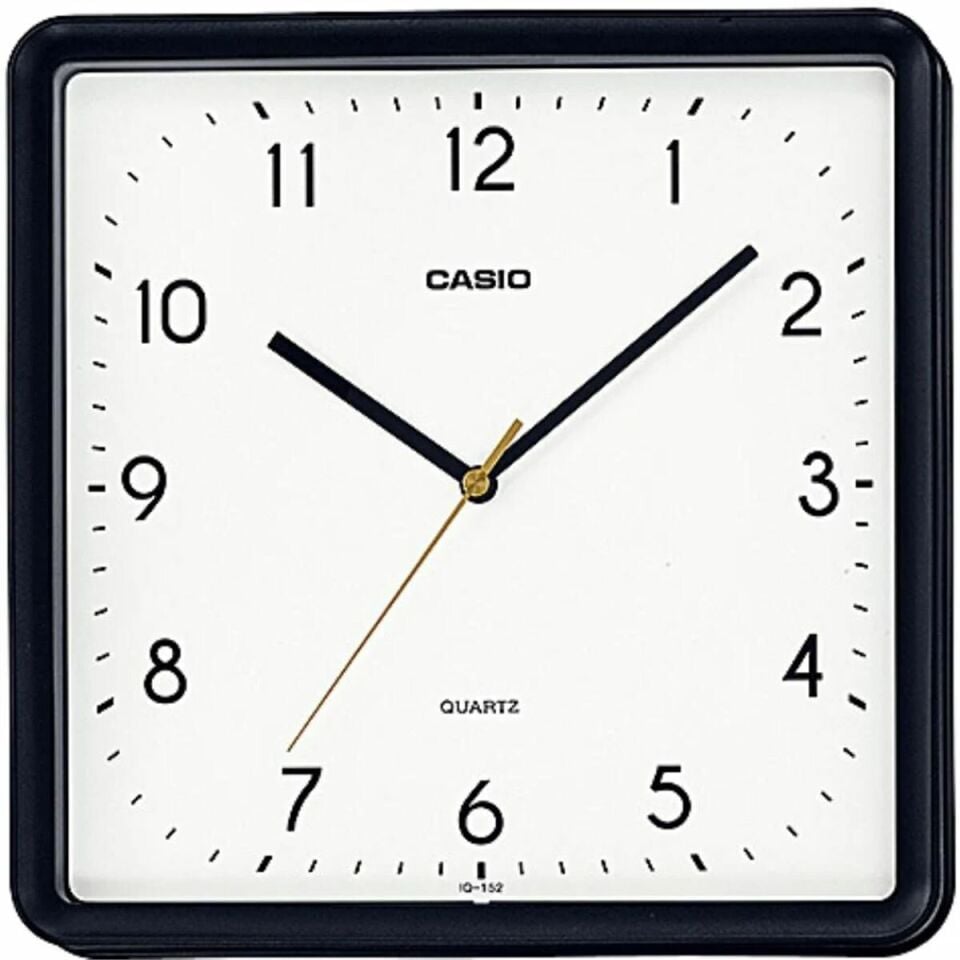 Casio IQ-152-1DF Pilli Siyah Duvar Saati