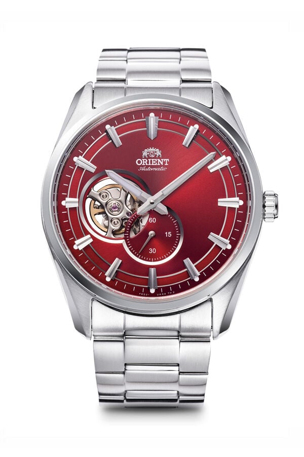 Orient RA-AR0010R30B Kurmalı Otomatik Open Heart Çelik Gri Kırmzı Kadran 41 mm Erkek Kol Saati