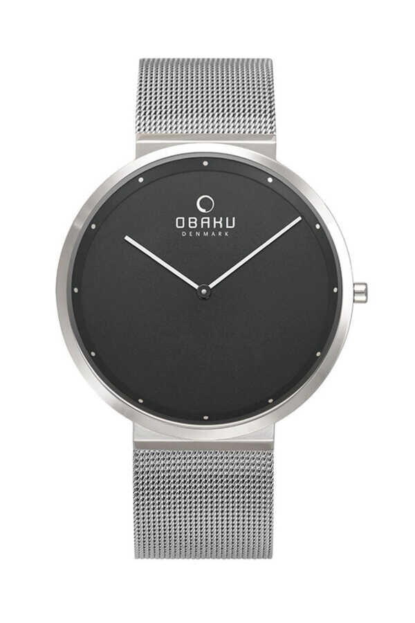 Obaku Denmark V230GXCBMC Quartz Hasır Gri Siyah Kadran 42 mm Erkek Kol Saati