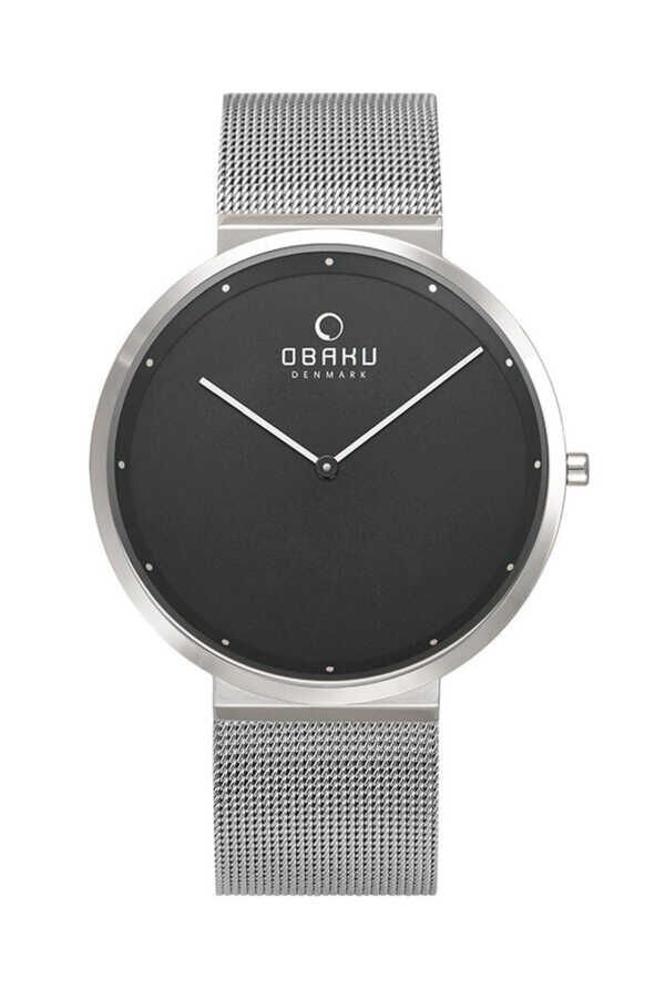 Obaku Denmark V230GXCBMC Quartz Hasır Gri Siyah Kadran 42 mm Erkek Kol Saati