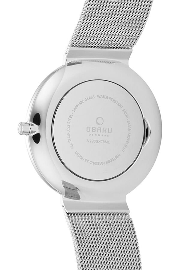 Obaku Denmark V230GXCBMC Quartz Hasır Gri Siyah Kadran 42 mm Erkek Kol Saati