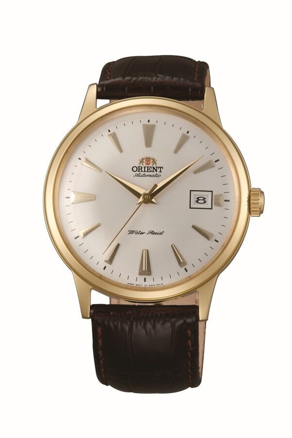 Orient Bambino TAC00003W0 Kurmalı Otomatik Deri Kahverengi Beyaz Kadran 41 mm Erkek Kol Saati