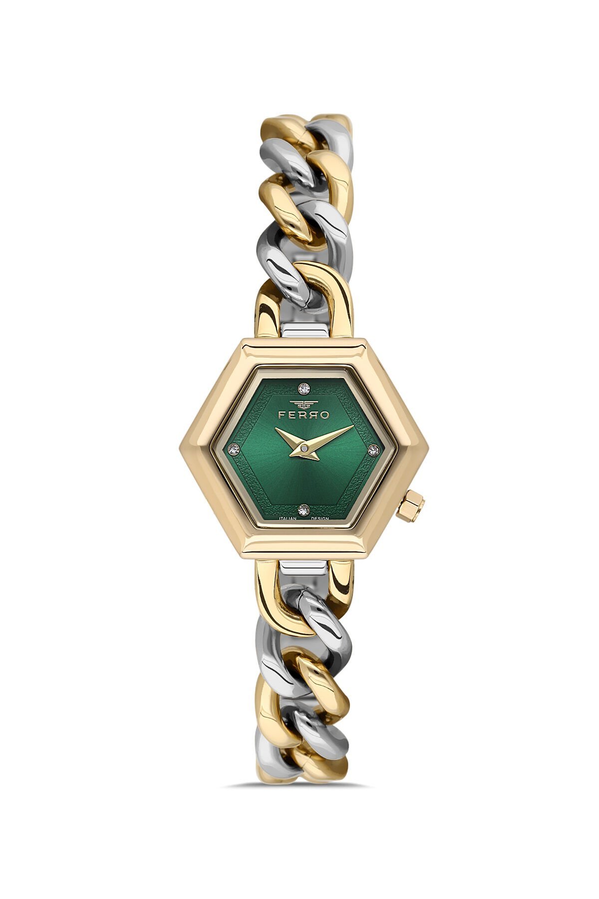 Ferro Gümüş Çelik Kordon Kadın Kol Saati FL40144A-D6 3ATM Su Geçirmez 2 Yıl Garantili HediyePaketli