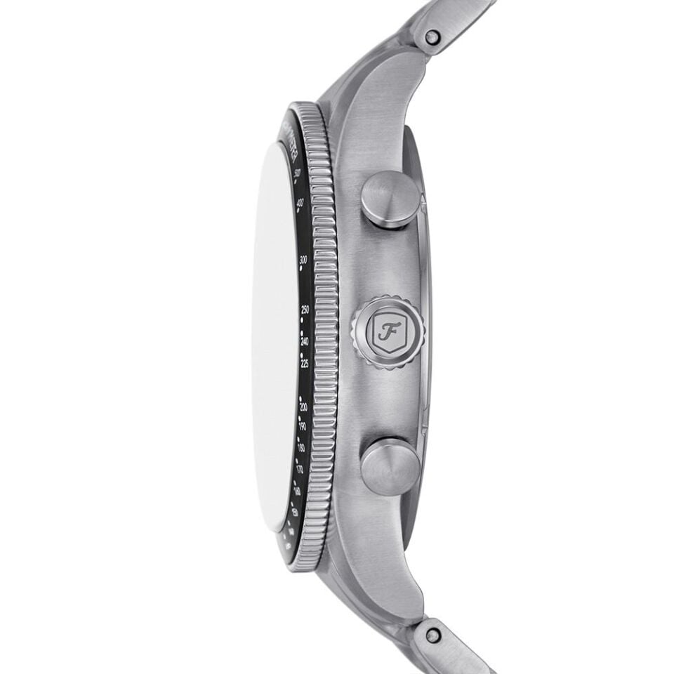 Fossil FFS6045 Quartz Çelik Gri Siyah Kadran 42 mm Erkek Kol Saati