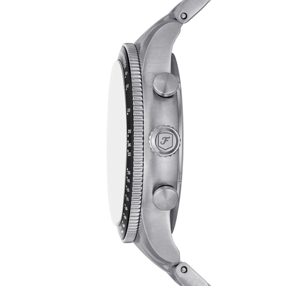 Fossil FFS6045 Quartz Çelik Gri Siyah Kadran 42 mm Erkek Kol Saati