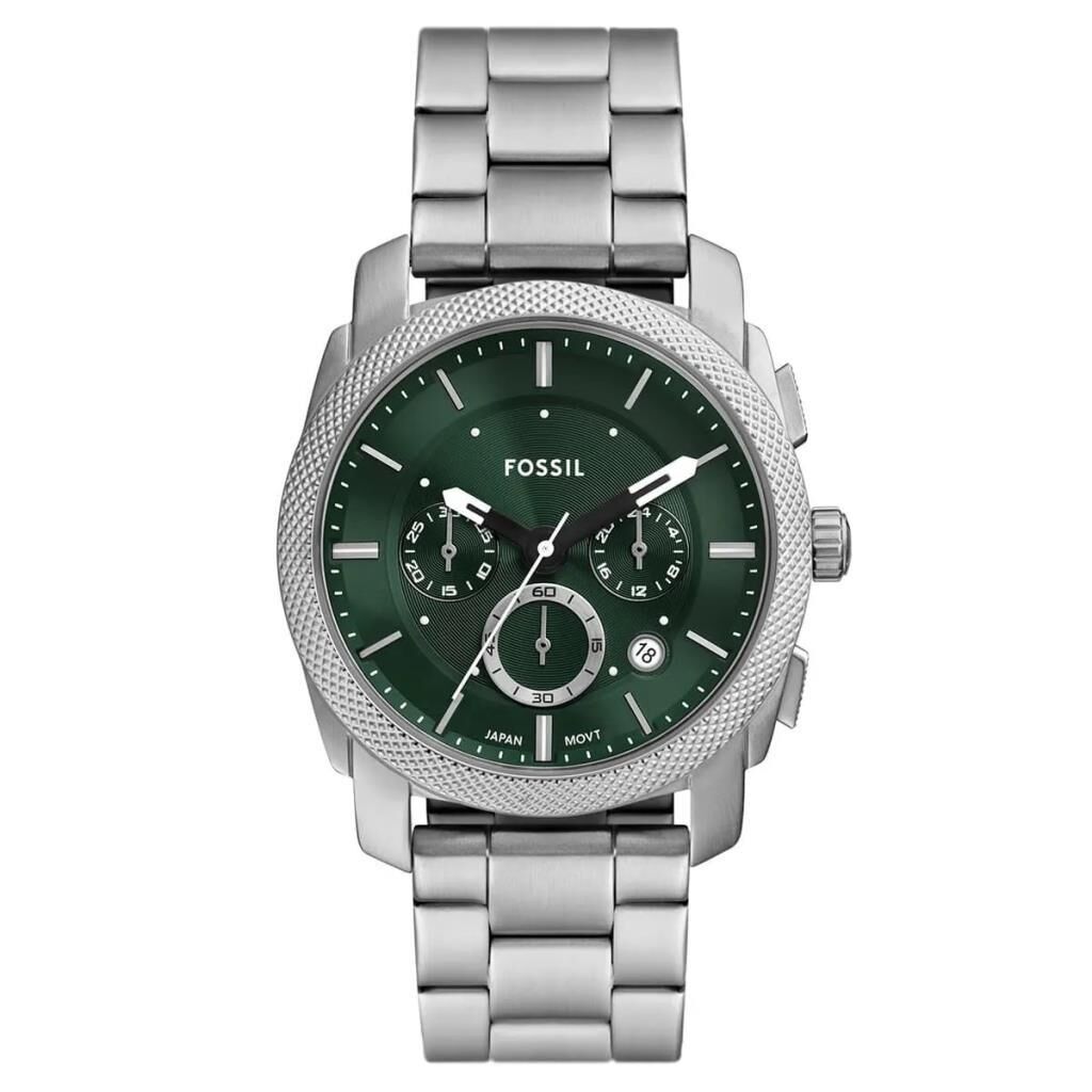 Fossil FFS6079 Quartz Çelik Gri Yeşil Kadran 42 mm Erkek Kol Saati