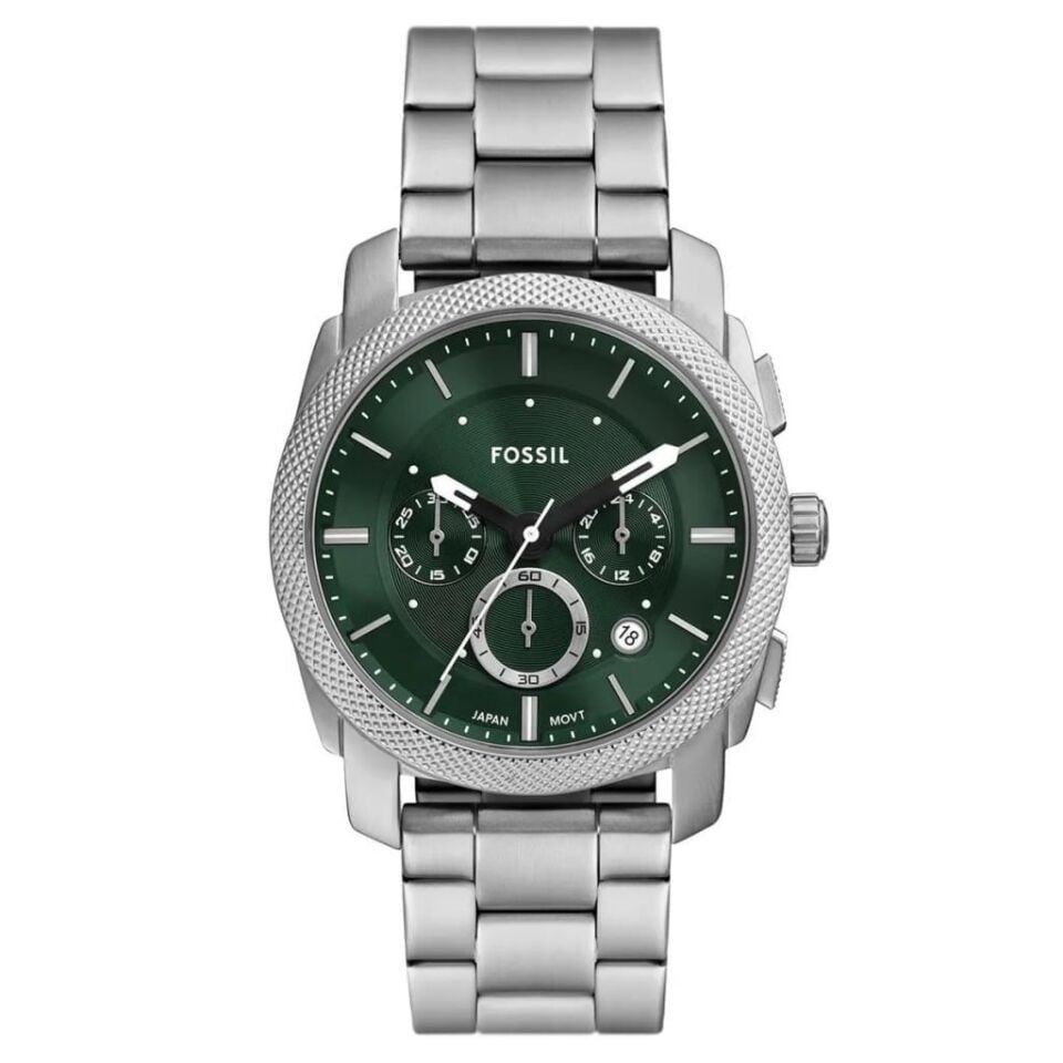 Fossil FFS6079 Quartz Çelik Gri Yeşil Kadran 42 mm Erkek Kol Saati