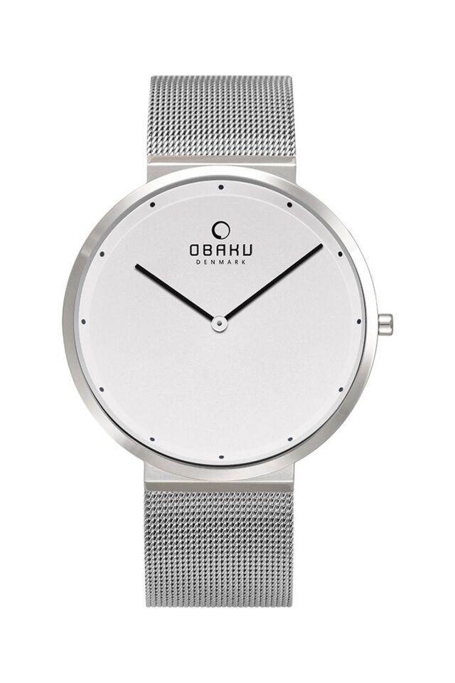 Obaku Denmark V230GXCWMC Quartz Hasır Gri Beyaz Kadran 42 mm Erkek Kol Saati