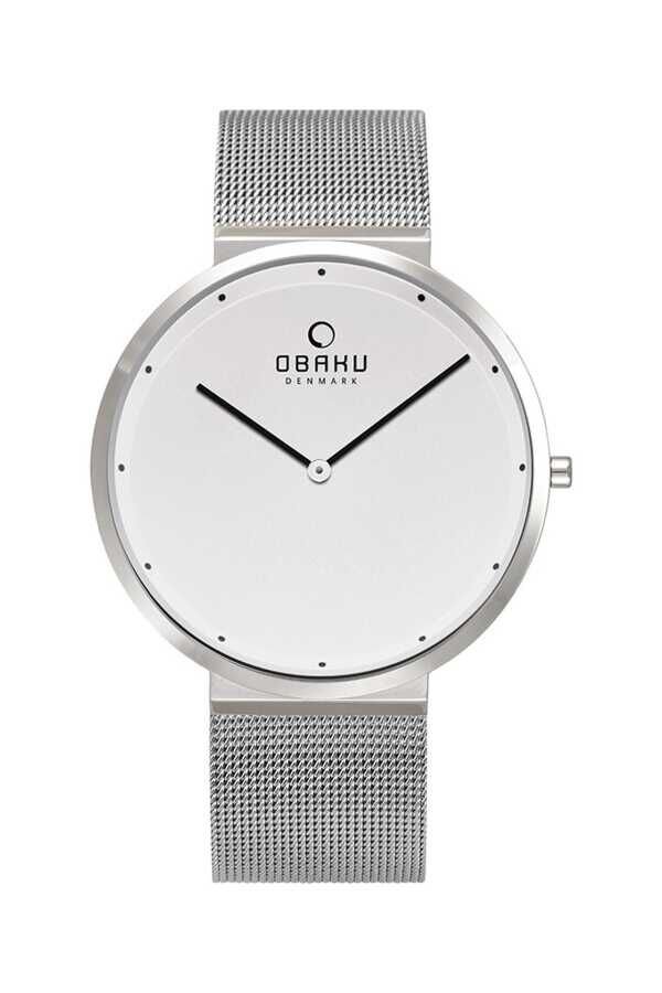 Obaku Denmark V230GXCWMC Quartz Hasır Gri Beyaz Kadran 42 mm Erkek Kol Saati