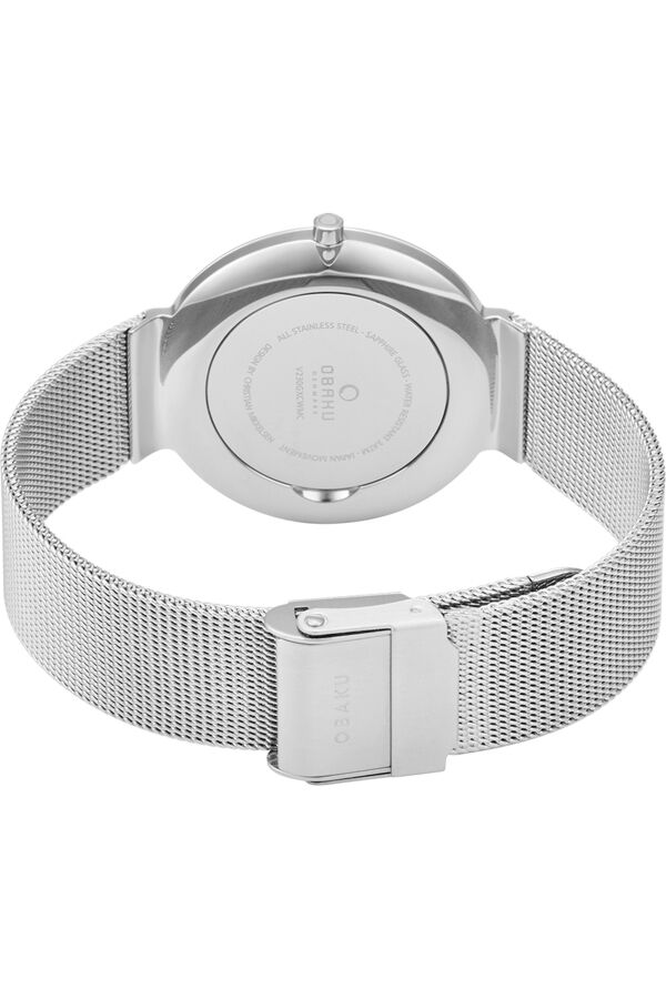 Obaku Denmark V230GXCWMC Quartz Hasır Gri Beyaz Kadran 42 mm Erkek Kol Saati
