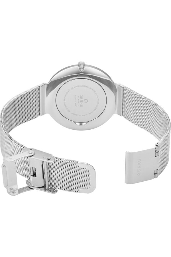 Obaku Denmark V230GXCWMC Quartz Hasır Gri Beyaz Kadran 42 mm Erkek Kol Saati