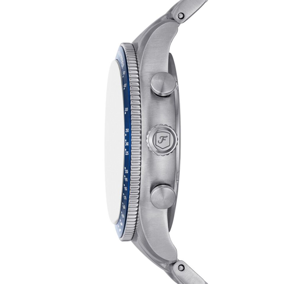Fossil FFS6047 Quartz Çelik Gri Mavi Kadran 42 mm Erkek Kol Saati
