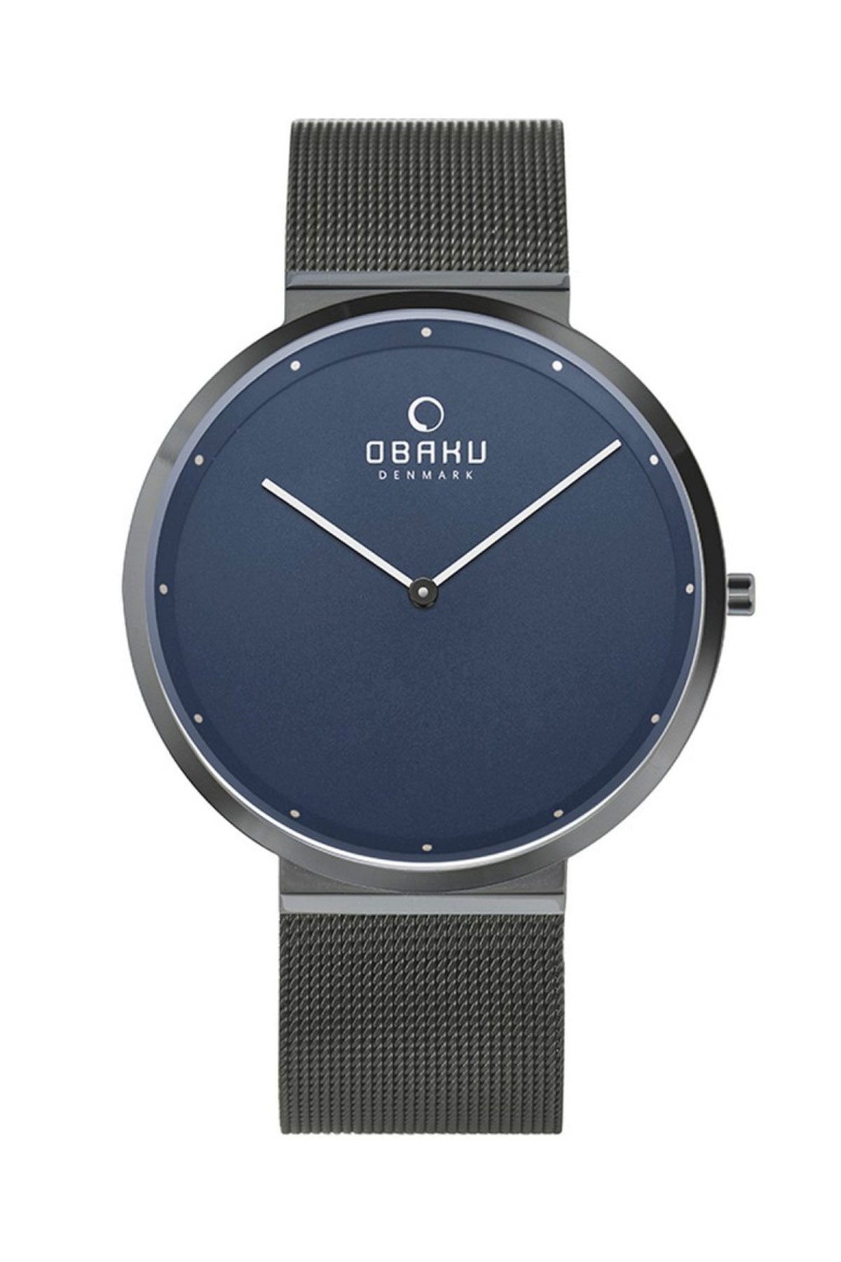 Obaku Denmark V230GXJLMJ Quartz Çelik-Hasır Siyah Safir 42 mm Erkek Kol Saati