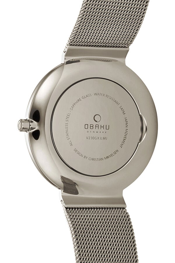 Obaku Denmark V230GXJLMJ Quartz Çelik-Hasır Siyah Safir 42 mm Erkek Kol Saati