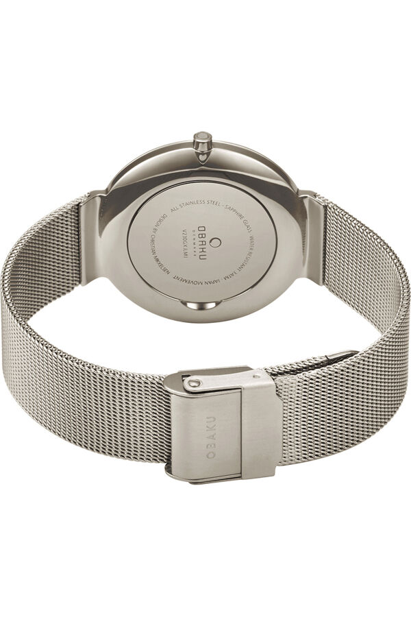 Obaku Denmark V230GXJLMJ Quartz Çelik-Hasır Siyah Safir 42 mm Erkek Kol Saati