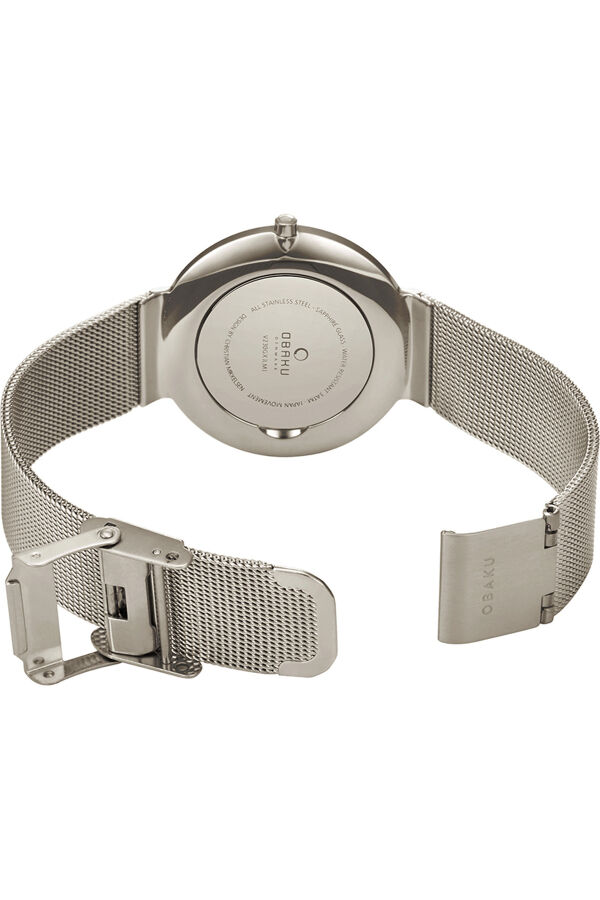 Obaku Denmark V230GXJLMJ Quartz Çelik-Hasır Siyah Safir 42 mm Erkek Kol Saati