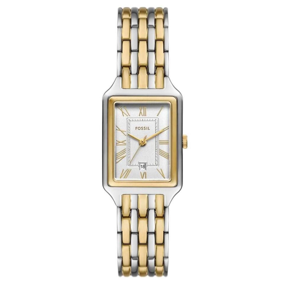 Fossil FES5368 Quartz Çelik Altın/Gri 23 mm Takvimli Kadın Kol Saati