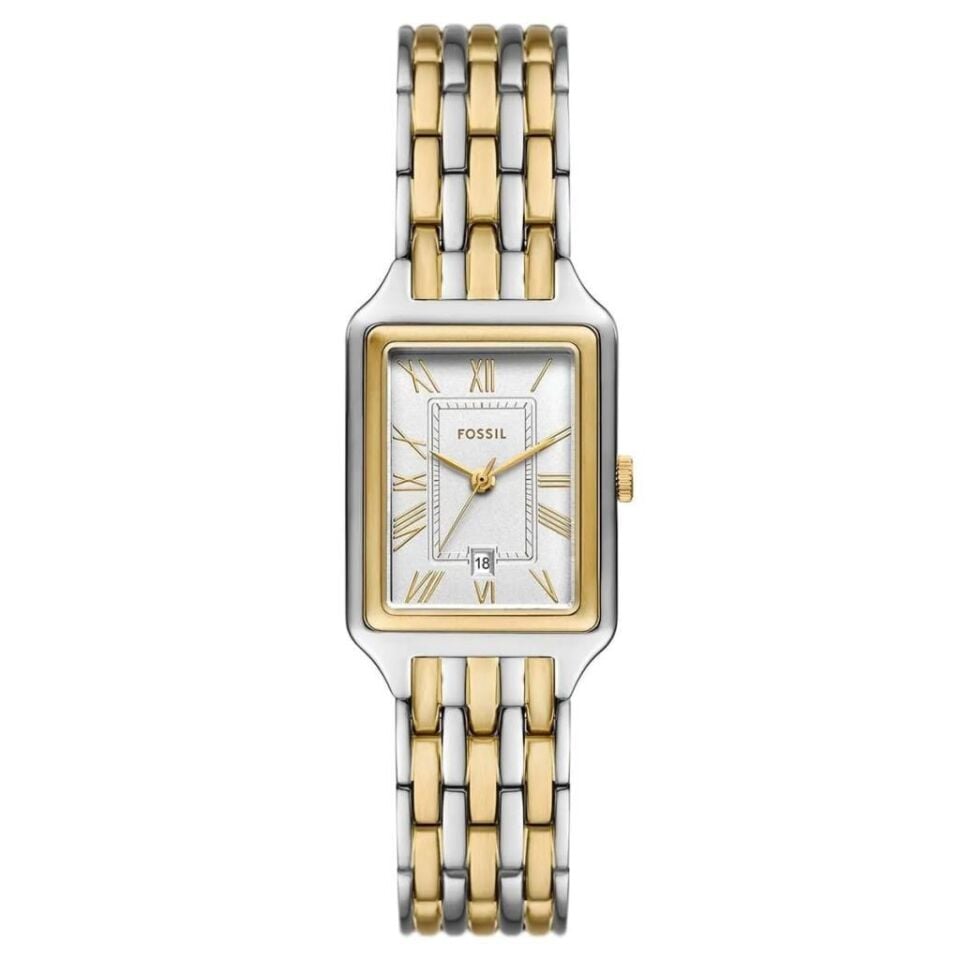 Fossil FES5368 Quartz Çelik Altın/Gri 23 mm Takvimli Kadın Kol Saati