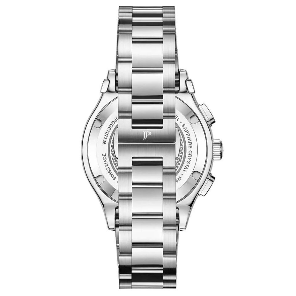 Jacques Philippe JPQGC701336 Swiss Made Quartz Çelik Gri Lacivert Kadran Safir Cam 41 mm Erkek Kol Saati