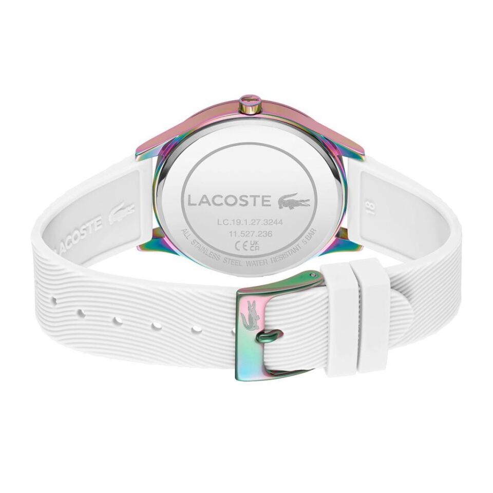 Lacoste 2001353 Quartz Silikon Beyaz Renkli Kasa 36 mm Kadın Kol Saati