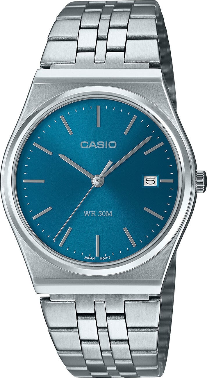 Casio MTP-B145D-2A2VDF Quartz Çelik Gri Lacivert Kadran 35 mm Erkek Kol Saati