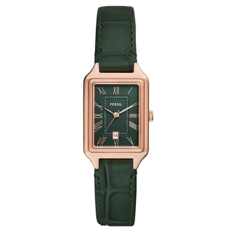 Fossil FES5366 Quartz Deri Yeşil 23 mm Takvimli Kadın Kol Saati