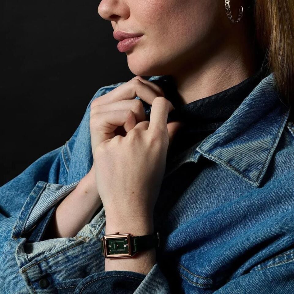 Fossil FES5366 Quartz Deri Yeşil 23 mm Takvimli Kadın Kol Saati