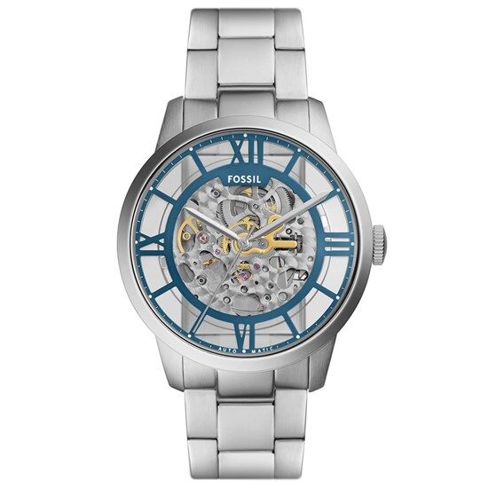 Fossil FME3260 Otomatik Çelik Gri Mavi Kadran 44 mm Erkek Kol Saati