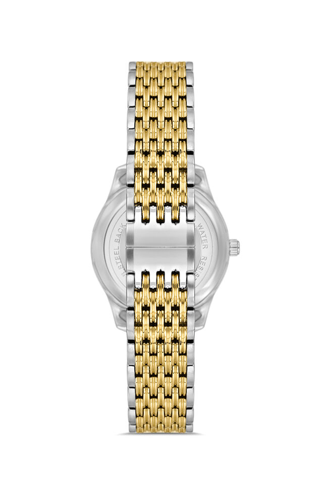 Ferro FL21512AWT-D Quartz Gri Sarı Çelik Kordon 30 mm Kadın Kol Saati