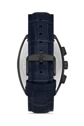 Ferro Lacivert Deri Kordon Erkek Kol Saati FM11447B-ZA Fonksiyonları Aktif 3ATM Su Geçirmez