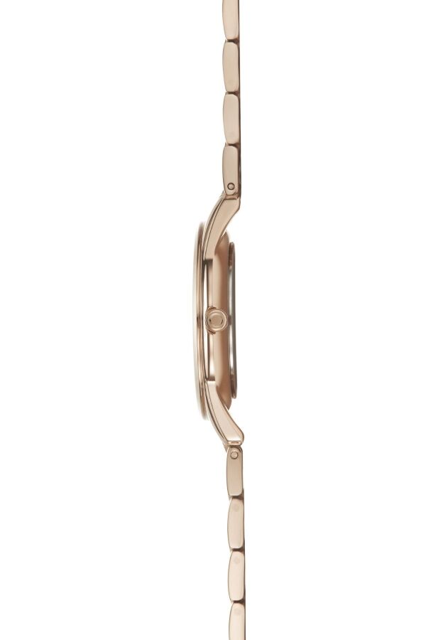 Obaku Denmark V297LXVISV Quartz Çelik Rose Beyaz Kadran Safir Cam 32 mm Kadın Kol Saati