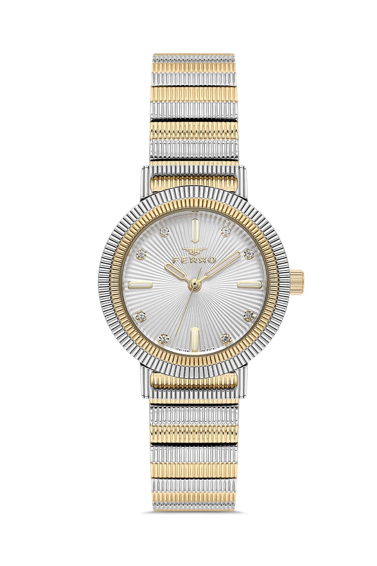 Ferro Gümüş Çelik Kordon Kadın Kol Saati FL40149A-D 3ATM Su Geçirmez 2 Yıl Garantili HediyePaketli