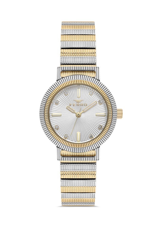 Ferro Gümüş Çelik Kordon Kadın Kol Saati FL40149A-D 3ATM Su Geçirmez 2 Yıl Garantili HediyePaketli