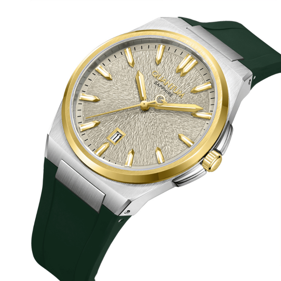 Quantum ADG1239.341 Quartz Silikon Yeşil Safir 10 ATM 41 mm Erkek Kol Saati