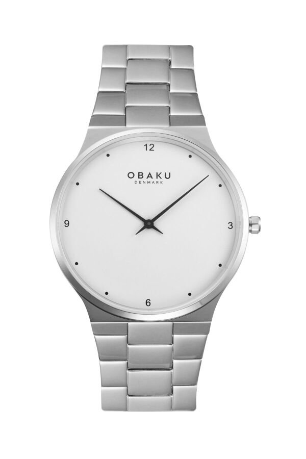 Obaku Denmark V305GXCWSC Quartz Çelik Gri Safir Cam 42 mm Erkek Kol Saati