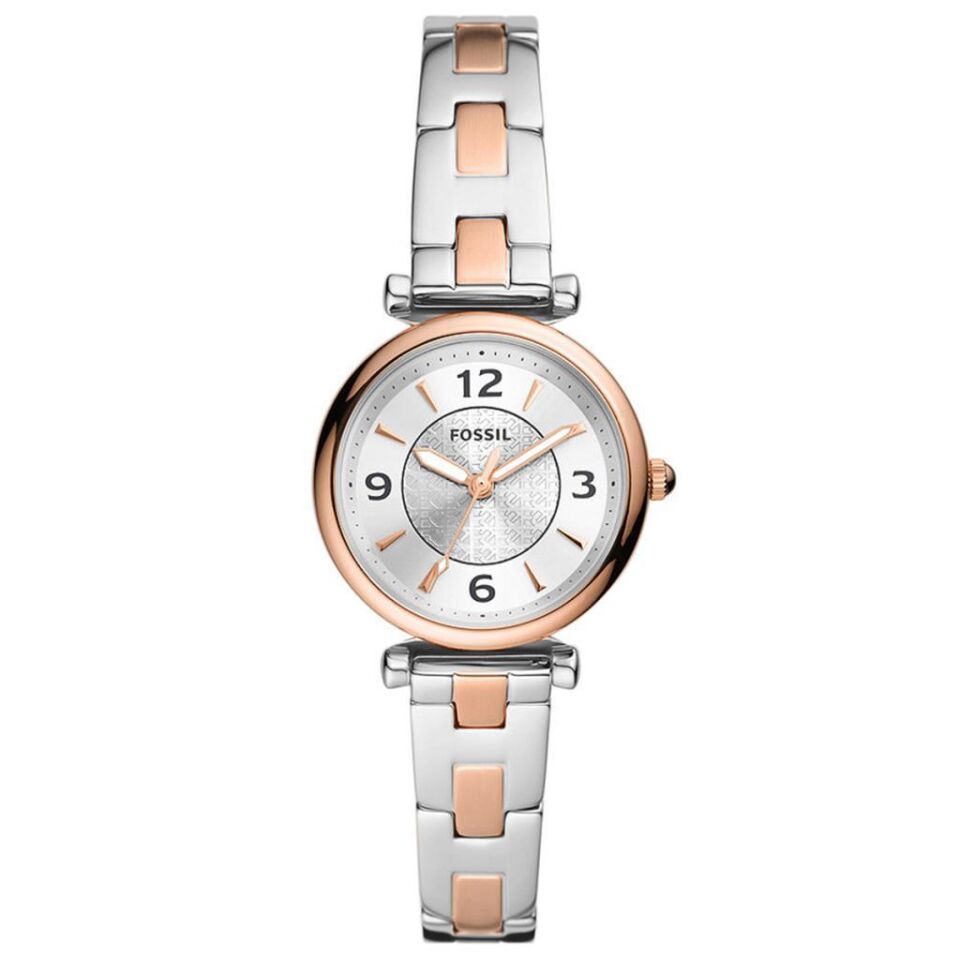 Fossil FES5201 28 mm Rose Gold / Metalik Gri Kadın Kol Saati
