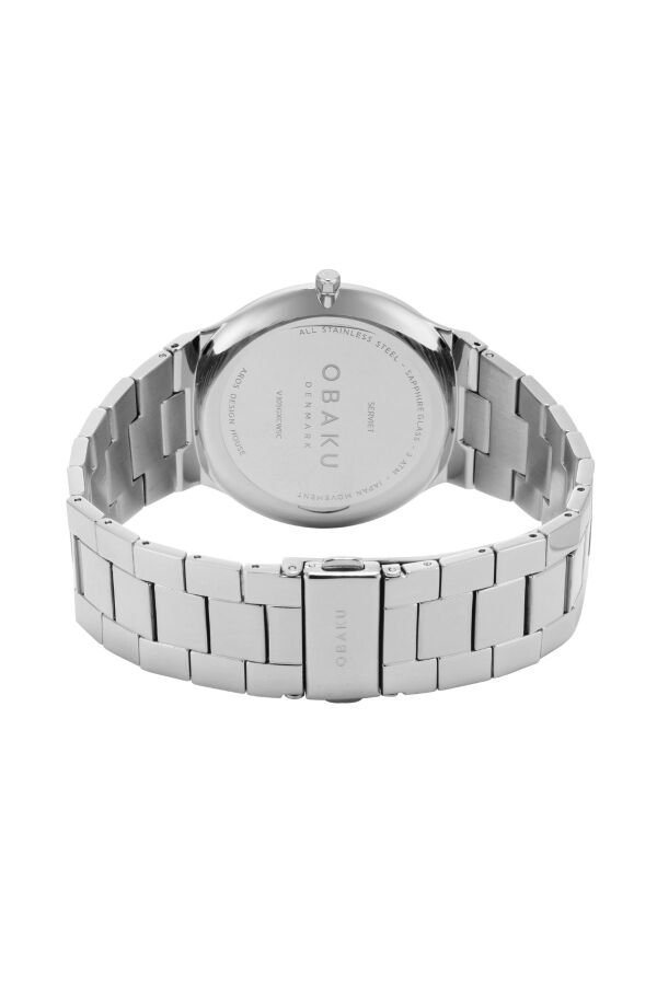 Obaku Denmark V305GXCWSC Quartz Çelik Gri Safir Cam 42 mm Erkek Kol Saati
