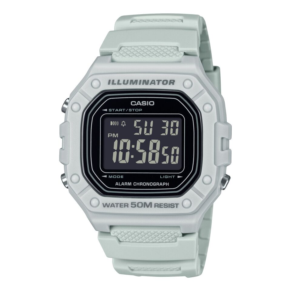 Casio W-218H-8BVDF Quartz Silikon Beyaz 43 mm Erkek Kol Saati