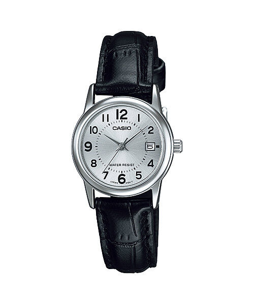 Casio LTP-V002L-7BUDF Quartz Deri Siyah Gri Kadran 25 mm Kadın Kol Saati