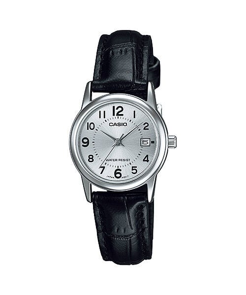 Casio LTP-V002L-7BUDF Quartz Deri Siyah Gri Kadran 25 mm Kadın Kol Saati