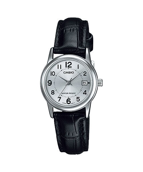 Casio LTP-V002L-7BUDF Quartz Deri Siyah Gri Kadran 25 mm Kadın Kol Saati