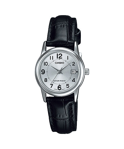 Casio LTP-V002L-7BUDF Quartz Deri Siyah Gri Kadran 25 mm Kadın Kol Saati
