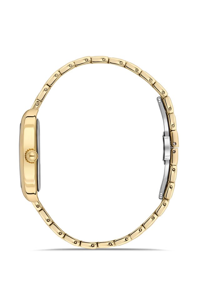 Ferro Sarı Çelik Kordon Kadın Kol Saati FL21769AWT-B 3ATM Su Geçirmez 2 Yıl Garantili HediyePaketli