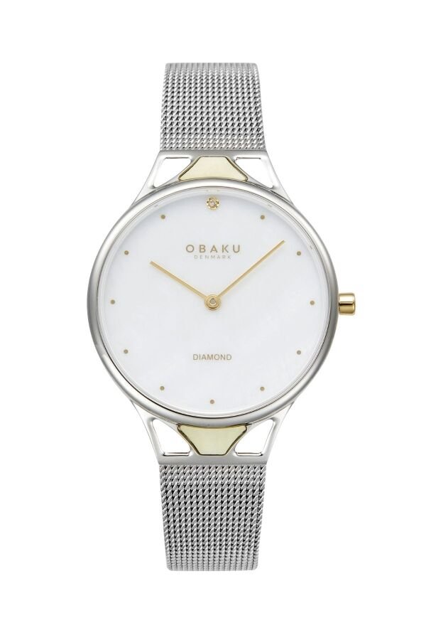 Obaku Denmark V302LXCWMC Quartz Çelik Hasır Gri Safir Cam 32 mm Kadın Kol Saati