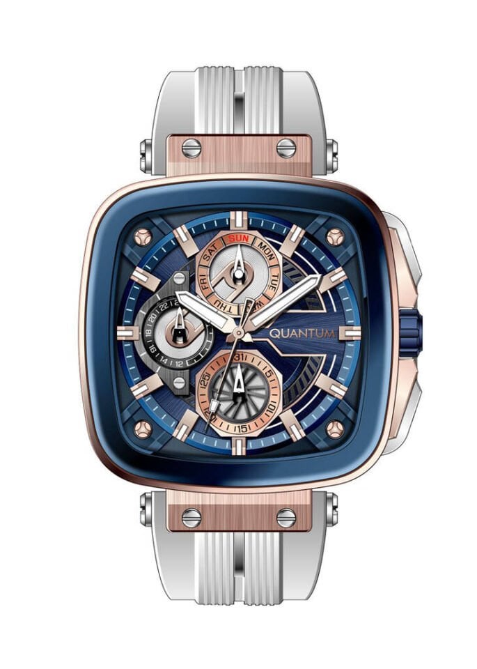 Quantum PWG1014.493 Quartz Silikon Beyaz 5 ATM 47 mm Erkek Kol Saati