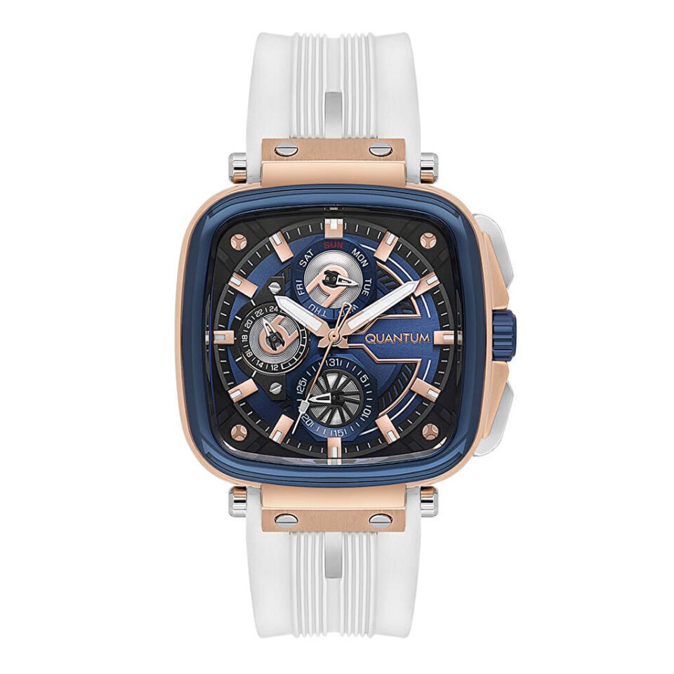 Quantum PWG1014.493 Quartz Silikon Beyaz 5 ATM 47 mm Erkek Kol Saati