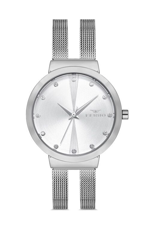 Ferro Gumus Hasır Kordon kadın Kol Saati F2996C-1109-A