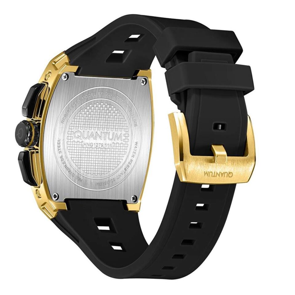 Quantum HNG1279.111 Quartz Silikon Siyah 47 mm Erkek Kol Saati