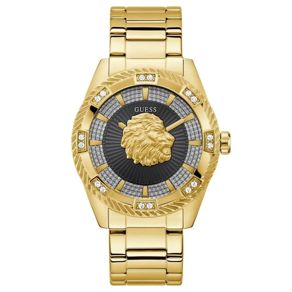 Guess GUGW0783G1 Quartz Çelik Altın Rengi Siyah Kadran 44 mm Erkek Kol Saati
